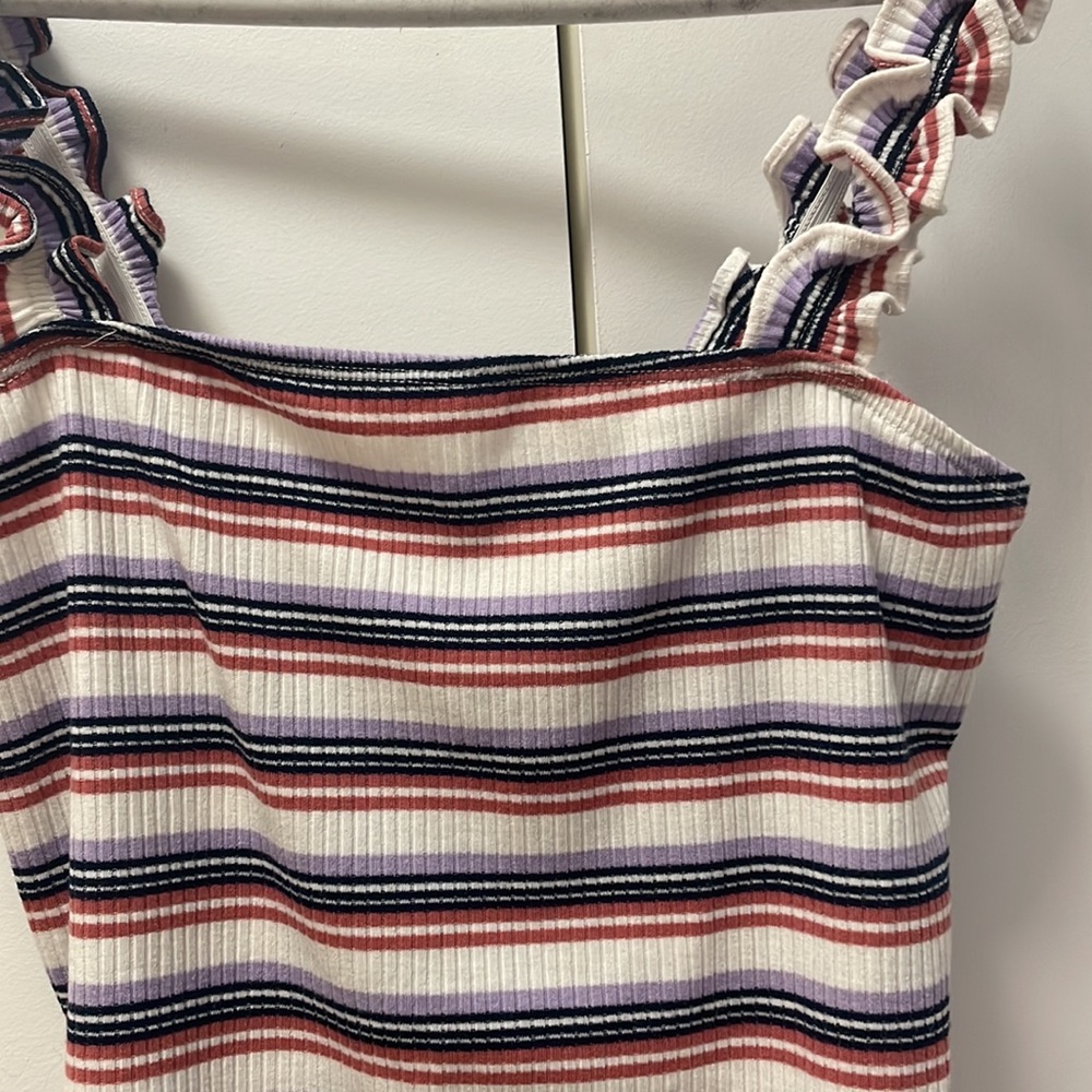 Striped Ruffle Bodysuit - Picture 2 of 3